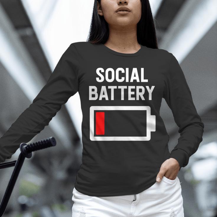 Introvert Low Social Battery Level Anti Social People Unisex Long Sleeve T-Shirt Introvert Low Social Battery Level Anti Social People Unisex Long Sleeve T-Shirt