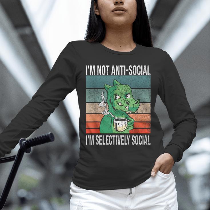 Introvert Selectively Social Anti-Social Shy Unisex Long Sleeve T-Shirt Introvert Selectively Social Anti-Social Shy Unisex Long Sleeve T-Shirt