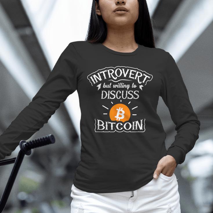 Introvert But Willing To Discuss Bitcoin Crypto Bitcoin Unisex Long Sleeve T-Shirt Introvert But Willing To Discuss Bitcoin Crypto Bitcoin Unisex Long Sleeve T-Shirt