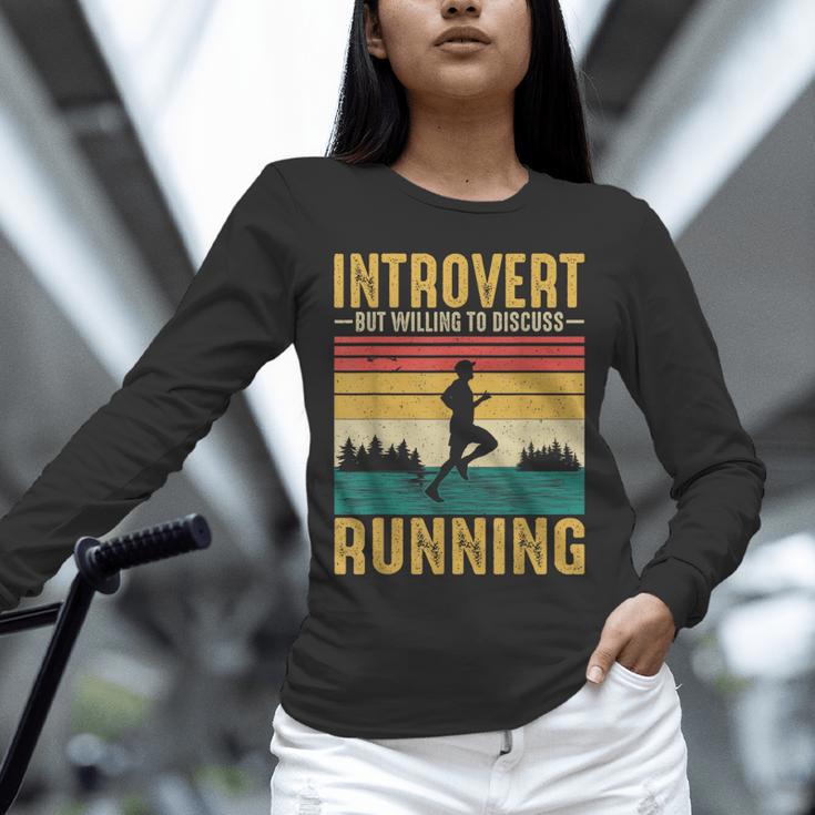 Introvert But Willing To Discuss Running Unisex Long Sleeve T-Shirt Introvert But Willing To Discuss Running Unisex Long Sleeve T-Shirt
