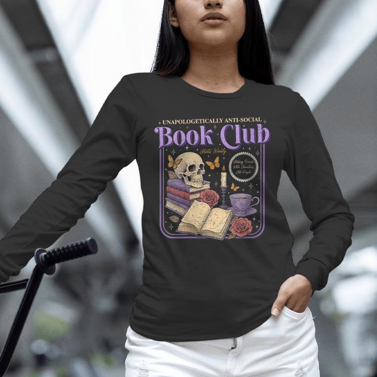 Introverted Romance Unapologetically Anti-Social Book Club Unisex Long Sleeve T-Shirt