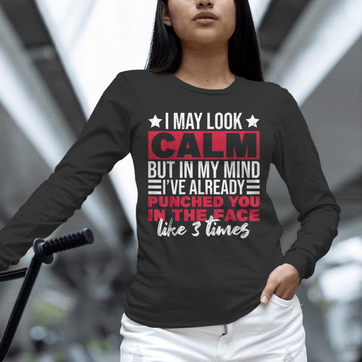 Introverts I May Look Calm But In My Head Unisex Long Sleeve T-Shirt Introverts I May Look Calm But In My Head Unisex Long Sleeve T-Shirt