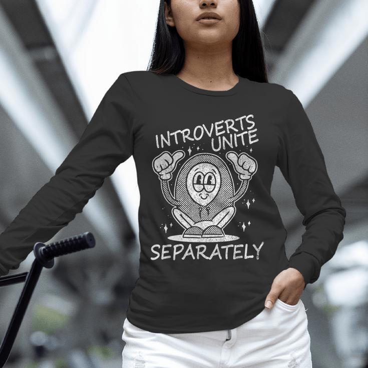 Introverts Unite Anti-Social Shy Person Joke Unisex Long Sleeve T-Shirt