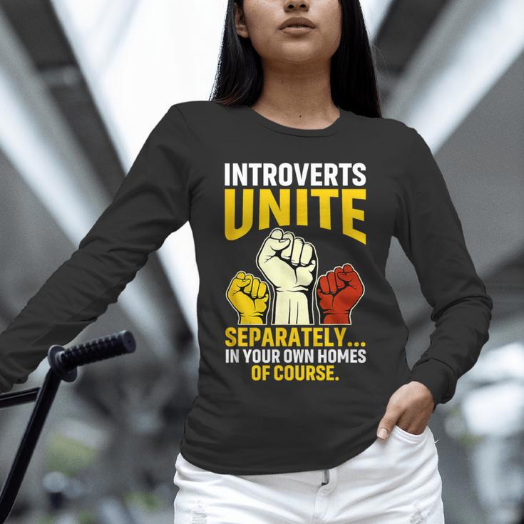 Introverts Unite Introvert Antisocial Anti Social Unisex Long Sleeve T-Shirt