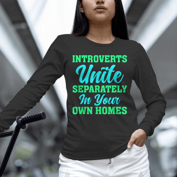 Introverts Unite Introvert Antisocial Sarcasm Anti Social Unisex Long Sleeve T-Shirt