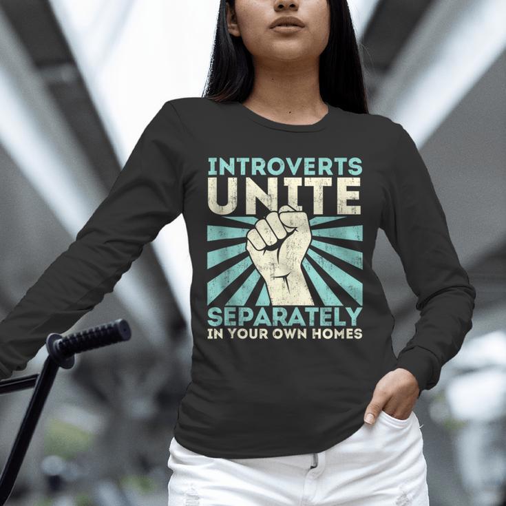 Introverts Unite Separately Introverted Antisocial Unisex Long Sleeve T-Shirt Introverts Unite Separately Introverted Antisocial Unisex Long Sleeve T-Shirt