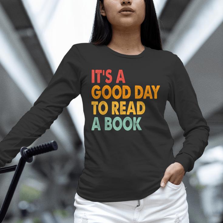 It's A Good Day To Read A Book Retro Vintage Teacher Unisex Long Sleeve T-Shirt