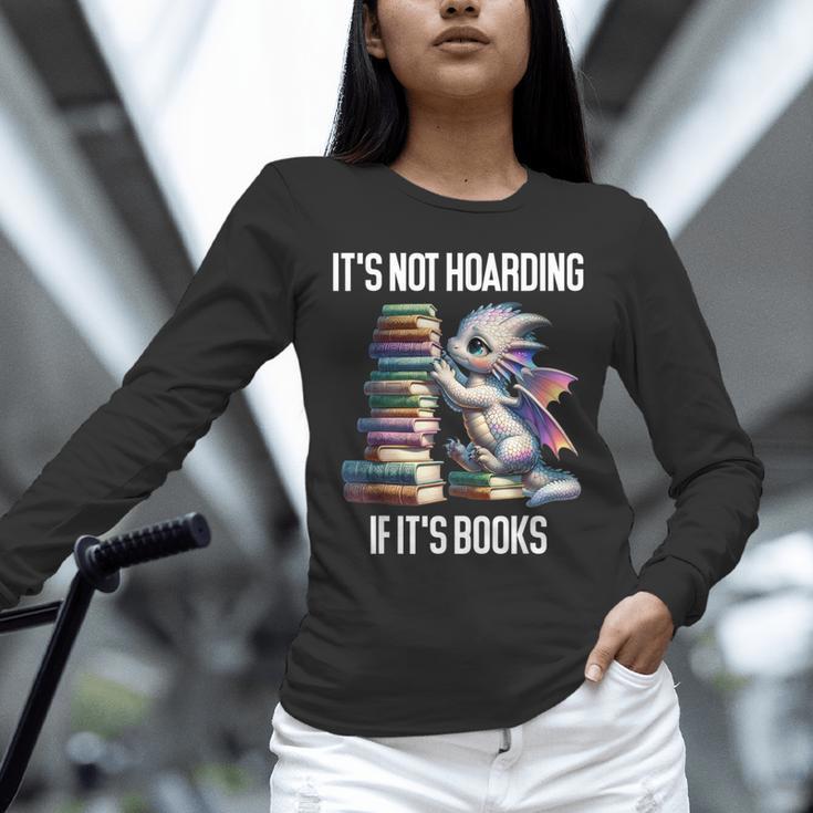It's Not Hoarding If It's Books ShirtDragon Reading Book Unisex Long Sleeve T-Shirt
