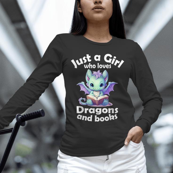 Just a Girl Who Loves Dragons And Books Dragon For Kids Unisex Long Sleeve T-Shirt