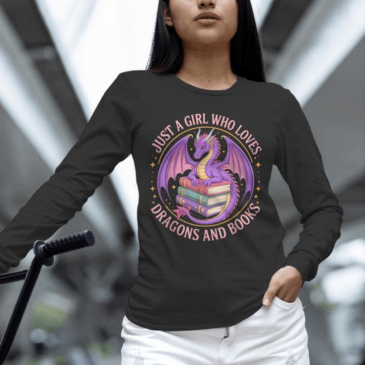 Just A Girl Who Loves Dragons And Books Fantasy Dragon Unisex Long Sleeve T-Shirt