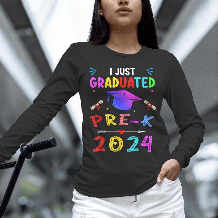 I Just Graduated Pre k Graduation 2024 Pre-Kindergarten Unisex Long Sleeve T-Shirt