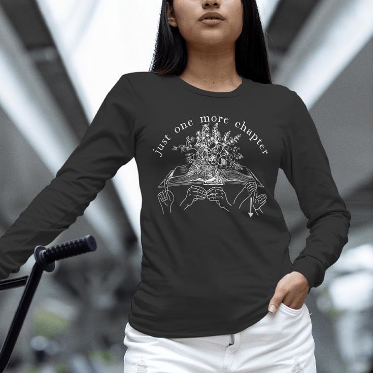 Just One More Chapter Deaf ASL Reading Book Librarian Unisex Long Sleeve T-Shirt Just One More Chapter Deaf ASL Reading Book Librarian Unisex Long Sleeve T-Shirt