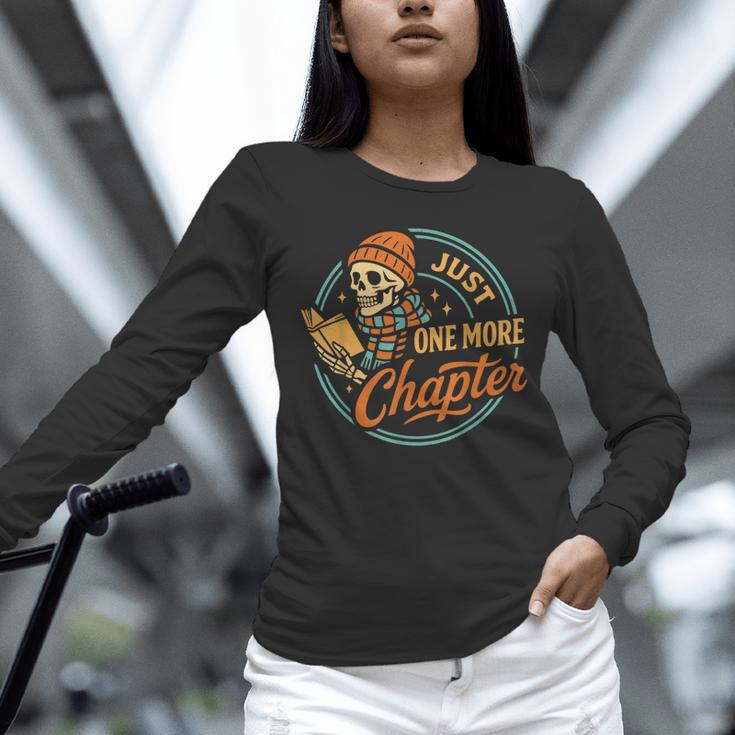 Just One More Chapter Skeleton Reading Book Scaft Beanie Unisex Long Sleeve T-Shirt