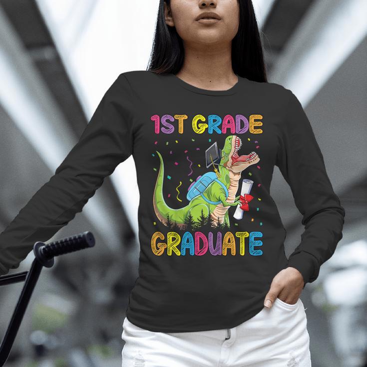 Kids 1st Grade Graduate Dinosaur Trex 1st Grade Graduation Unisex Long Sleeve T-Shirt