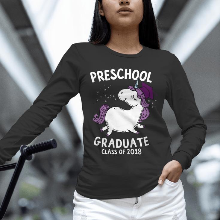 Kids Class Of 2018 Unicorn Preschool Graduation For Girls Unisex Long Sleeve T-Shirt