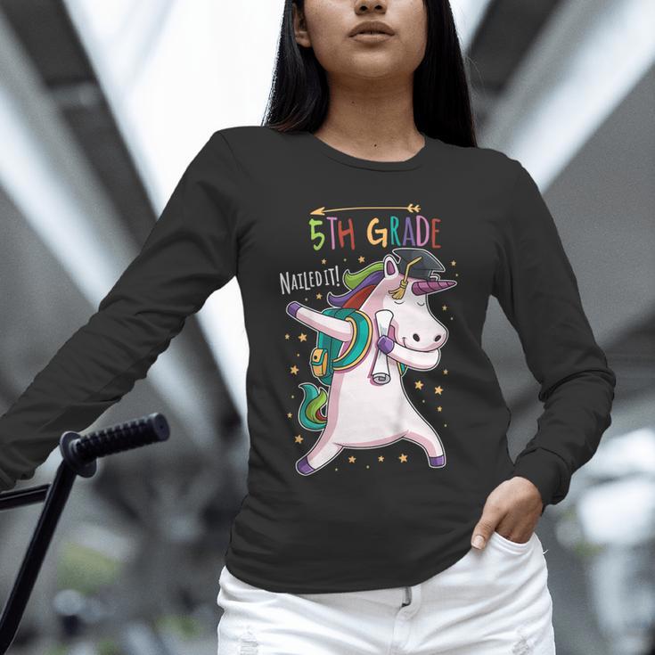 Kids Dabbing Unicorn Graduation 5th Grade Class Of 2019 Unisex Long Sleeve T-Shirt