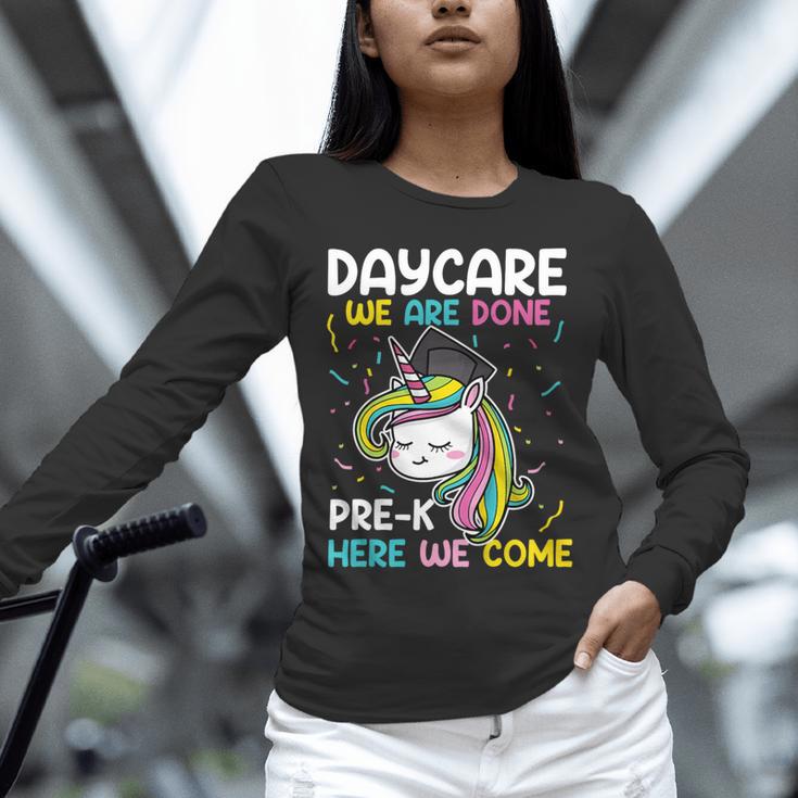 Kids Daycare Graduation Unicorn Last Day Of School Kids Unisex Long Sleeve T-Shirt