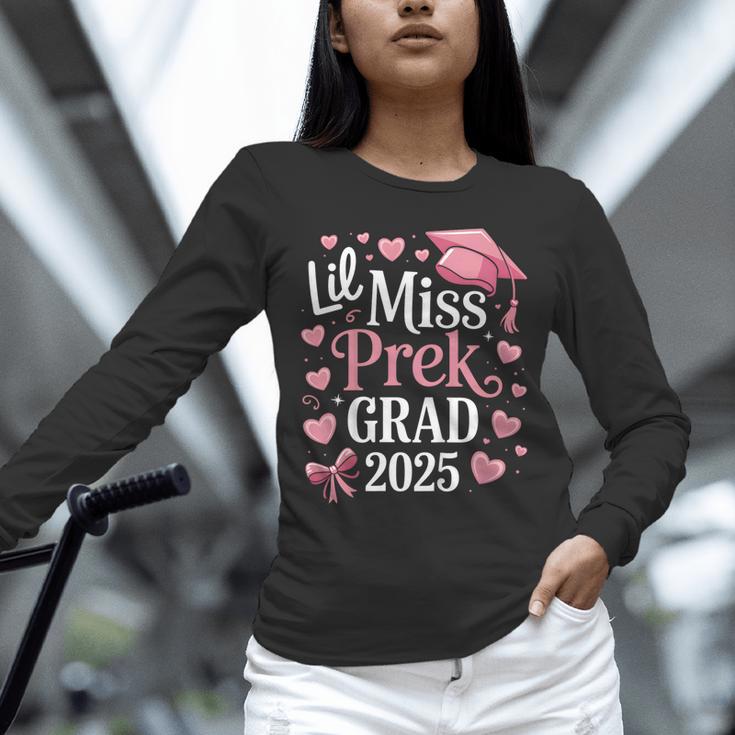 Kids Little Miss Pre-K Grad 2025 Preschool Girls Prek Graduation Unisex Long Sleeve T-Shirt