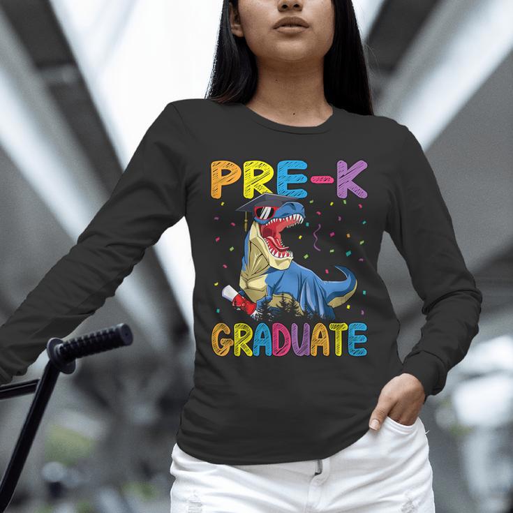 Kids Pre-K Graduate Dinosaur T-Rex Pre Kindergarten Graduation Unisex Long Sleeve T-Shirt