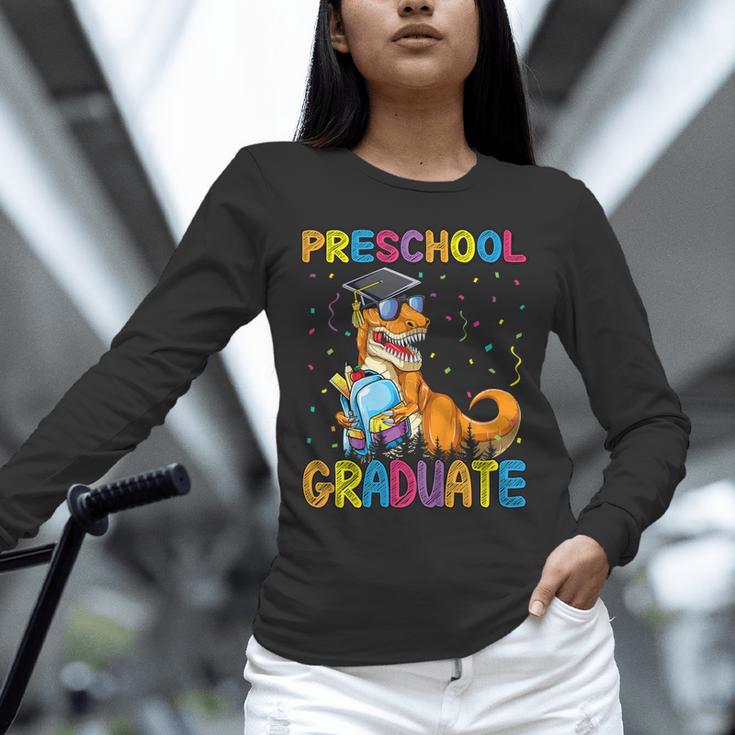 Kids Preschool Graduate Dinosaur Trex Preschool Graduation Unisex Long Sleeve T-Shirt