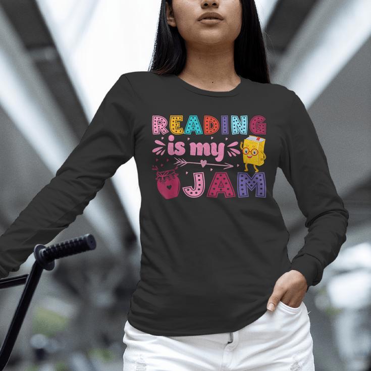 Kids Reading Book Lover Reading Is My Jam Unisex Long Sleeve T-Shirt
