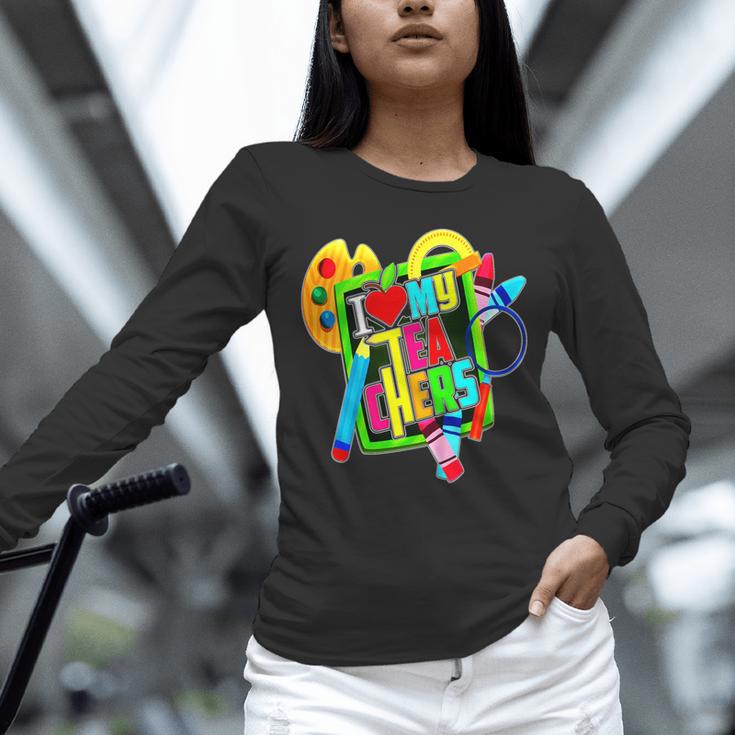 Kids Teens Graduation I Heart My Teachers I Love My Teachers Unisex Long Sleeve T-Shirt