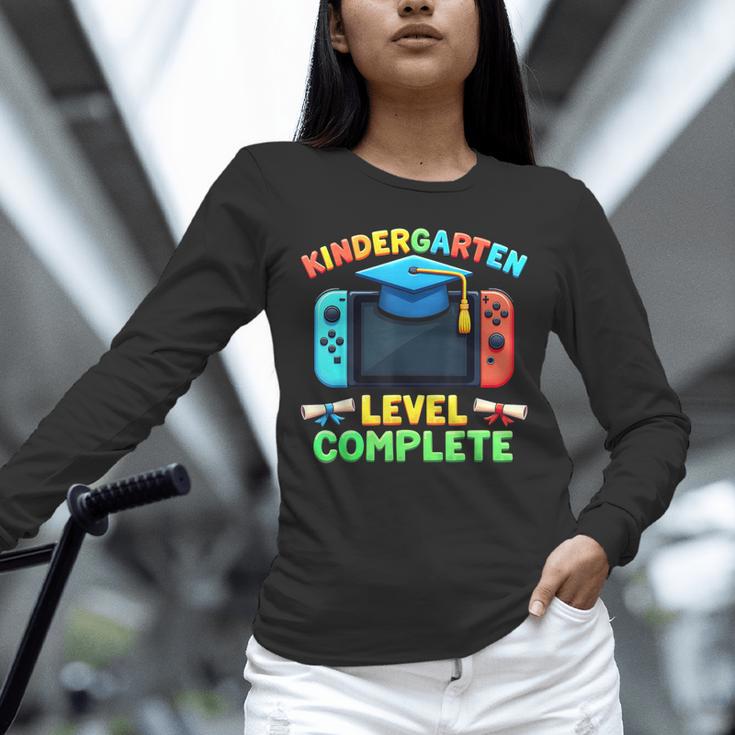 Kindergarten Level Complete Graduation Class 2025 Gamer Boys Unisex Long Sleeve T-Shirt