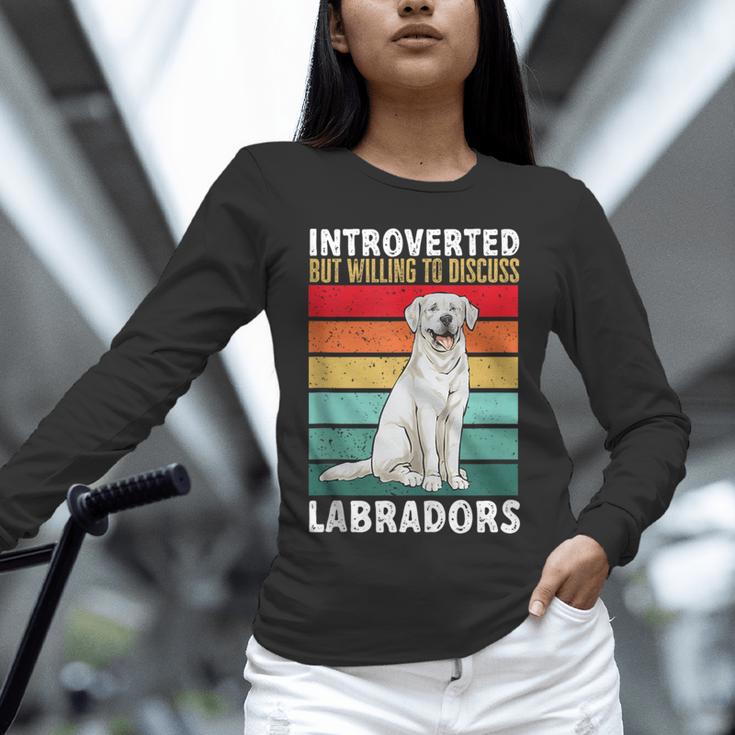 Labrador Retriever Introvert White Lab Unisex Long Sleeve T-Shirt