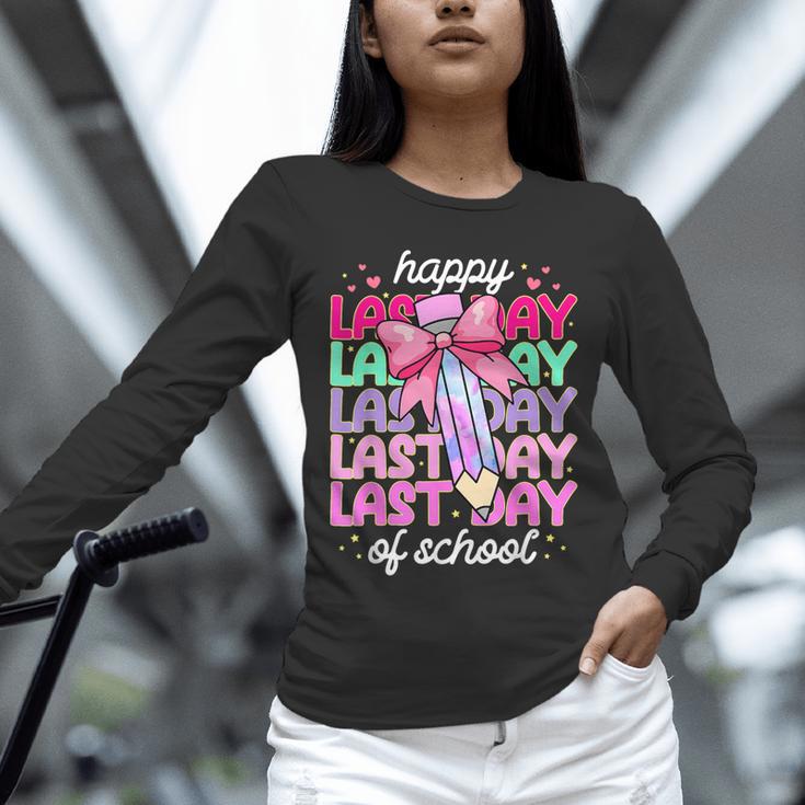 Last Day Of School Shirt Coquette Bow School Graduation Unisex Long Sleeve T-Shirt