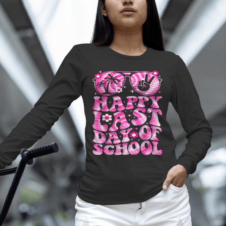 Last Day Of School Teacher Students School Graduation Groovy Unisex Long Sleeve T-Shirt