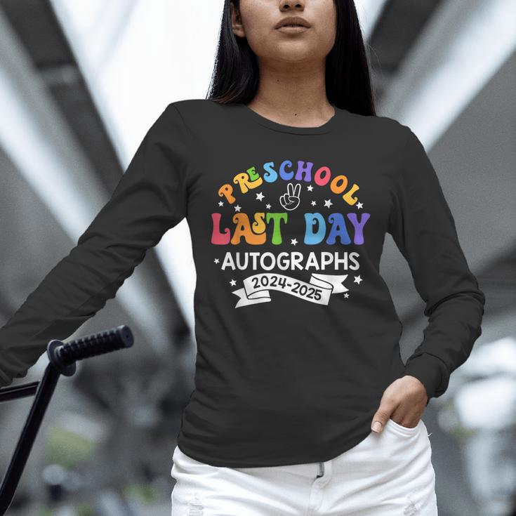 Last Day Of School Year 2025 Preschool Autograph Graduation Unisex Long Sleeve T-Shirt