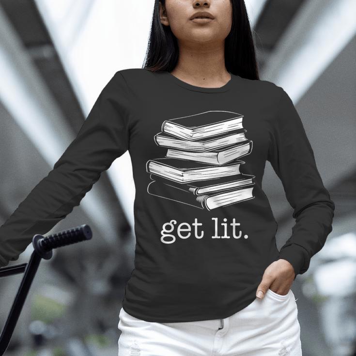 Let's Get Lit Books Unisex Long Sleeve T-Shirt Let's Get Lit Books Unisex Long Sleeve T-Shirt