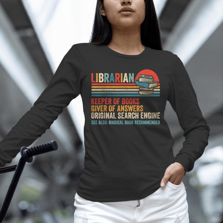 Librarian Definition Book Lover Library Workers Day Unisex Long Sleeve T-Shirt