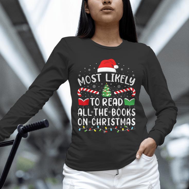 Most Likely To Read A Book On Christmas Family Matching Xmas Unisex Long Sleeve T-Shirt Most Likely To Read A Book On Christmas Family Matching Xmas Unisex Long Sleeve T-Shirt