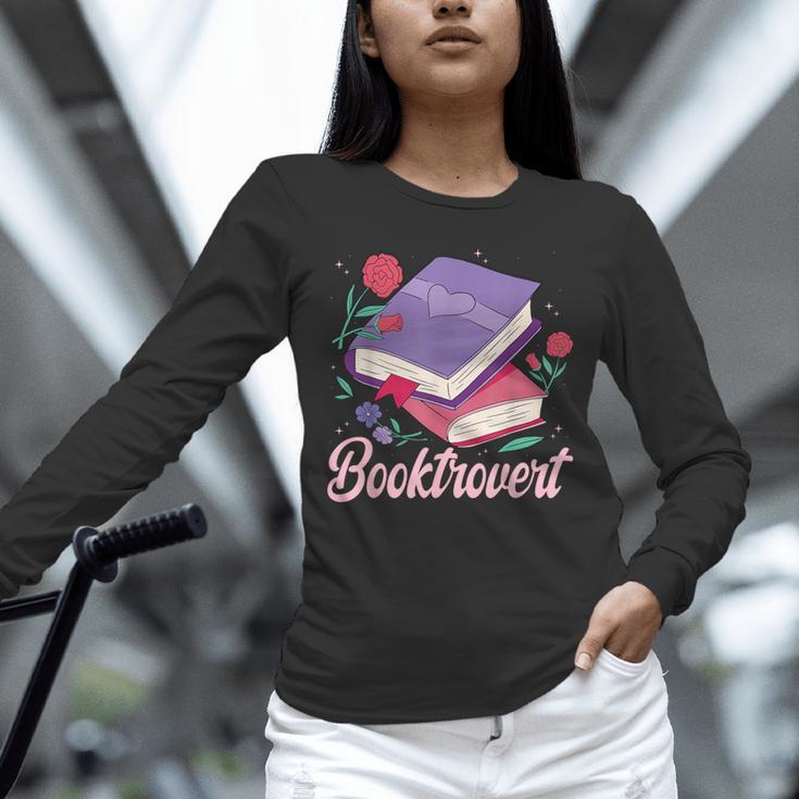 Literary Reading Book Introvert Booktrovert Reading Unisex Long Sleeve T-Shirt