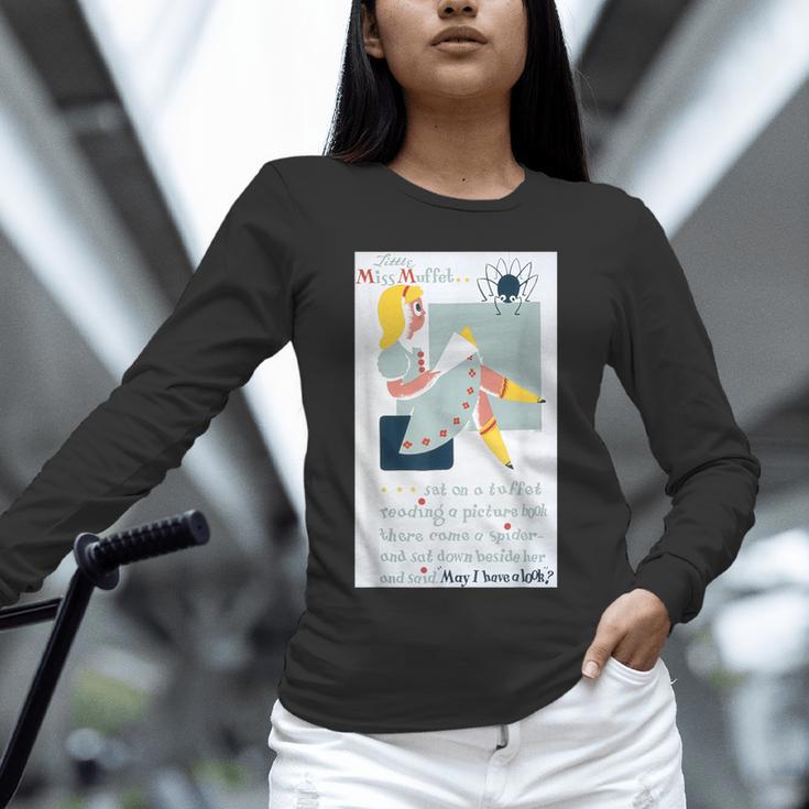 Little Miss Muffet Reading a Picture Book Unisex Long Sleeve T-Shirt