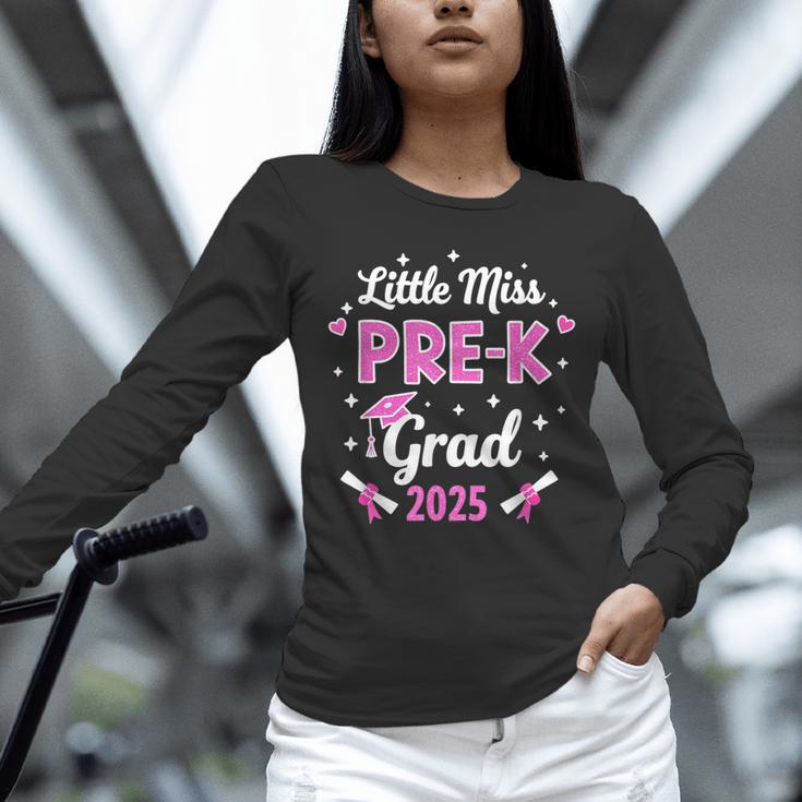 Little Miss Pre-K Grad 2025 Coquette Preschool Graduation Unisex Long Sleeve T-Shirt