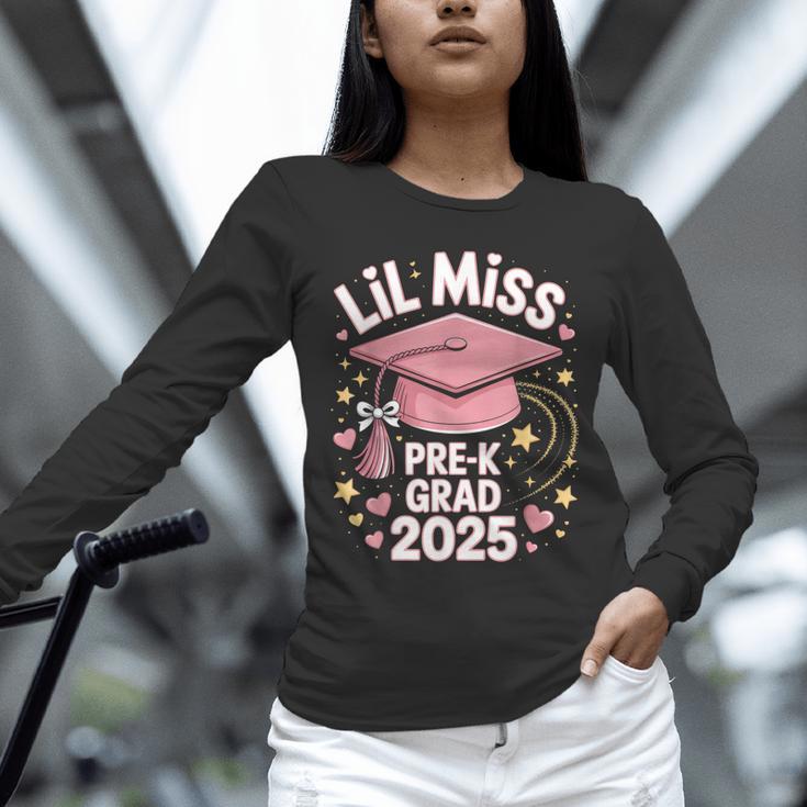 Little Miss Pre-K Grad 2025 Preschool Graduation Girls Kids Unisex Long Sleeve T-Shirt