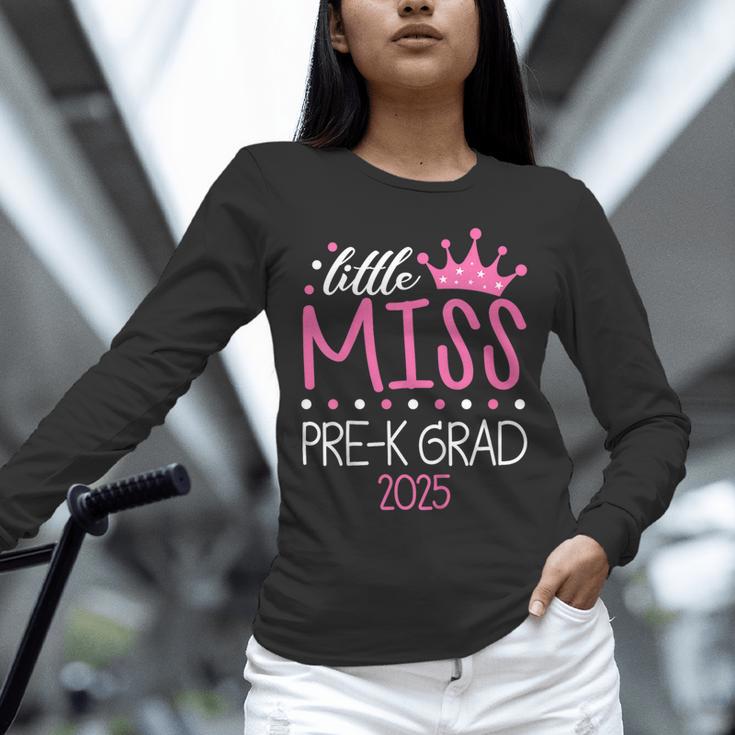 Little Miss Pre-K Grad Preschool Prek Graduation 2025 Unisex Long Sleeve T-Shirt