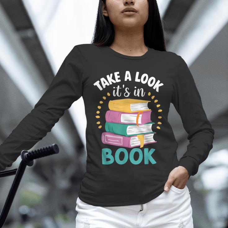 Take a Look It's In a Book Teacher Reading Apparel Unisex Long Sleeve T-Shirt