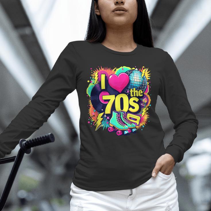 I Love The 70s Retro Cassette Roller Vinyl Nostalgia Vibes Unisex Long Sleeve T-Shirt