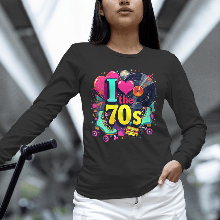 I Love The 70s Vintage Cassette Roller Vinyl Nostalgia 70s Unisex Long Sleeve T-Shirt