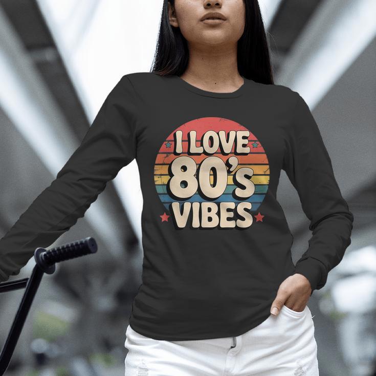 I Love 80’s Vibes Retro 80s Style Vintage Sunset Nostalgia Unisex Long Sleeve T-Shirt