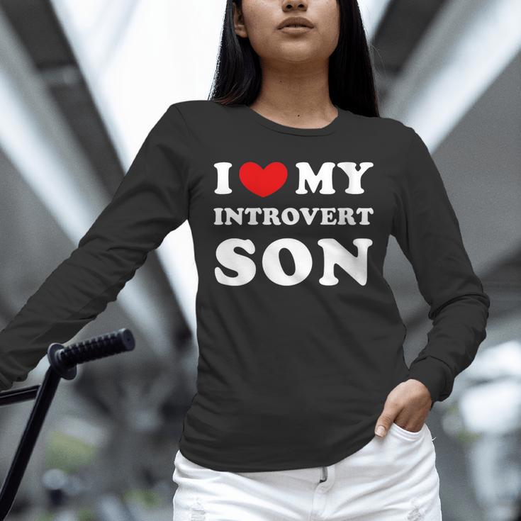 I Love My Introvert Son I Heart My Introvert Son Unisex Long Sleeve T-Shirt