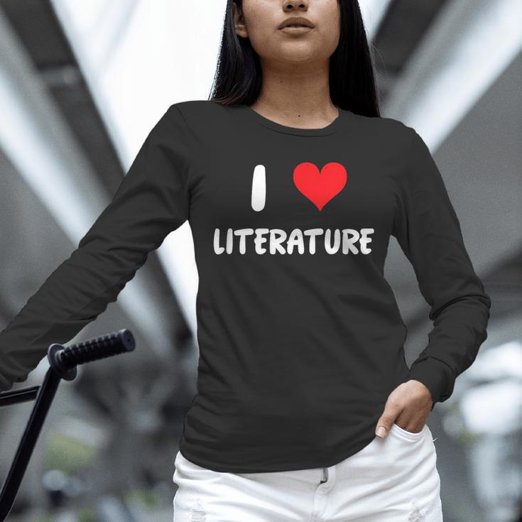 I Love Literature Heart Books Writing Reading Read Write Unisex Long Sleeve T-Shirt I Love Literature Heart Books Writing Reading Read Write Unisex Long Sleeve T-Shirt