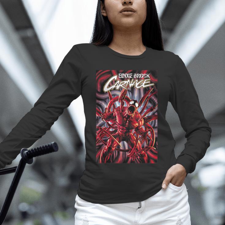 Marvel Spider-Man Eddie Brock Carnage Comic Book Cover Unisex Long Sleeve T-Shirt