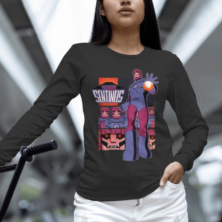 Marvel X-Men '97 Sentinels Vintage Classic Comic Book Panels Unisex Long Sleeve T-Shirt