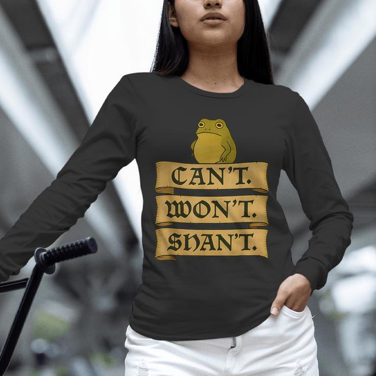 Medieval Frog Meme Sarcastic Introvert Humor Fantasy Unisex Long Sleeve T-Shirt Medieval Frog Meme Sarcastic Introvert Humor Fantasy Unisex Long Sleeve T-Shirt