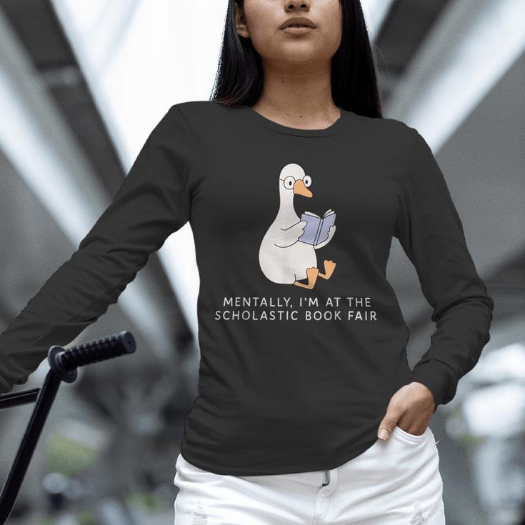 Mentally At The Scholastic Book Fair Retro Vintage Trendy Unisex Long Sleeve T-Shirt