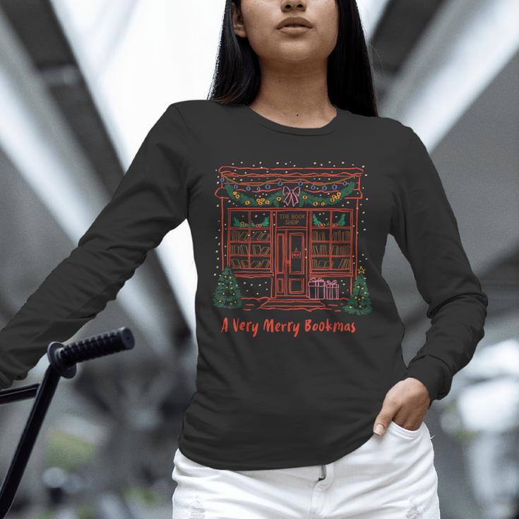 A Very Merry Bookmas Cozy Christmas Bookstore Holiday Cute Unisex Long Sleeve T-Shirt A Very Merry Bookmas Cozy Christmas Bookstore Holiday Cute Unisex Long Sleeve T-Shirt